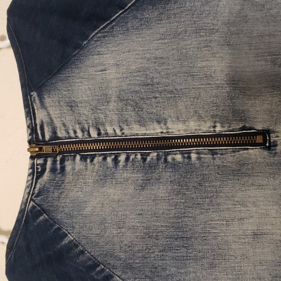 Harlowe & Graham Denim Color-blocked Summer Dress with Pockets - Picture 8 of 11